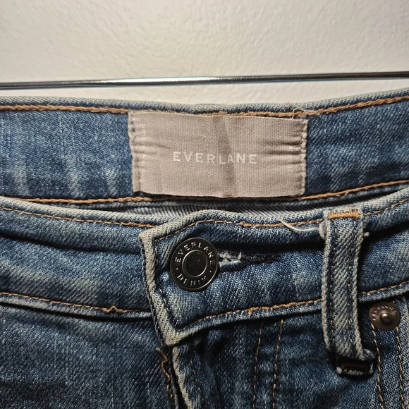 Everlane Y2K Style High-Waist Ripped Skinny Ankle Jeans - Picture 3 of 8